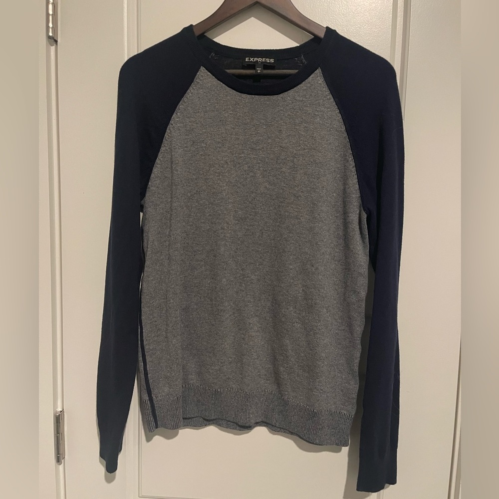 Men’s Express Color Block Crewneck Sweater